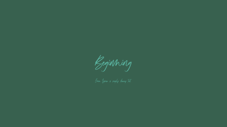 Beginning Font