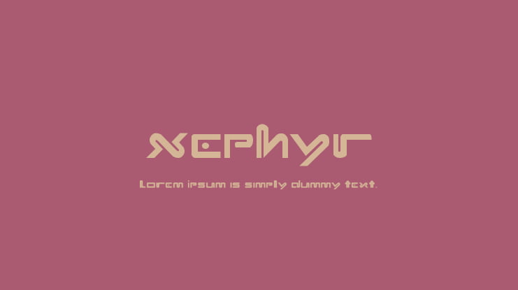 Xephyr Font Family