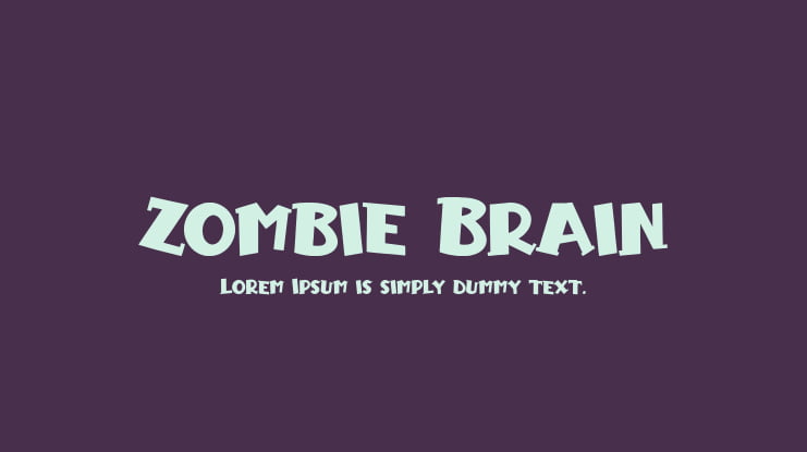 Zombie Brain Font