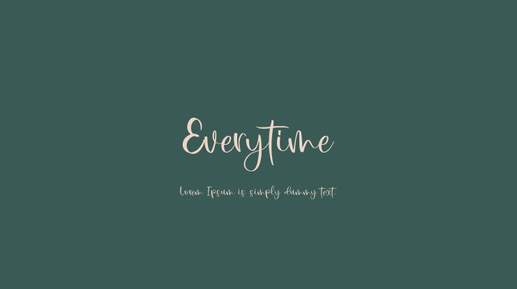 Everytime Font
