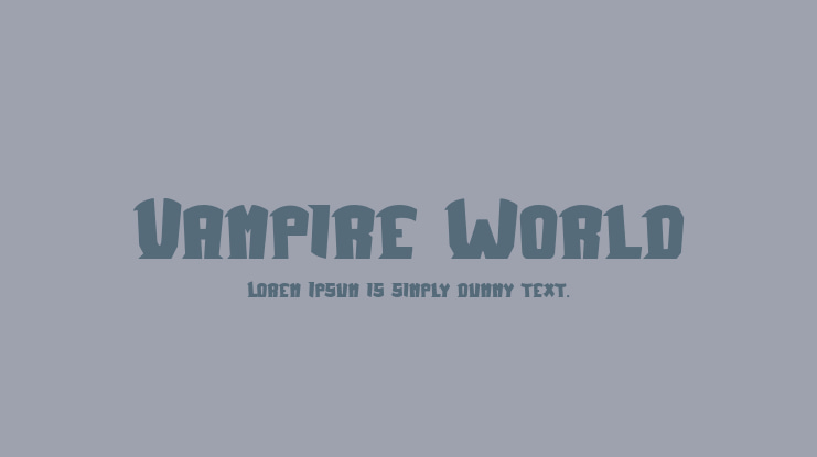 Vampire World Font