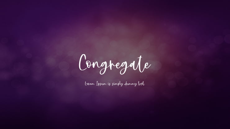 Congregate Font
