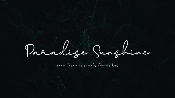 Paradise Sunshine Font