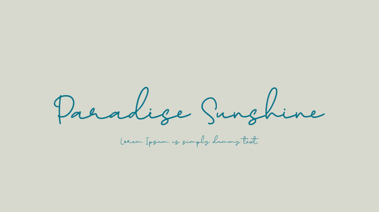 Paradise Sunshine Font