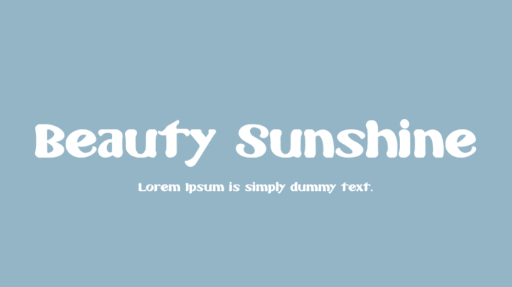 Beauty Sunshine Font