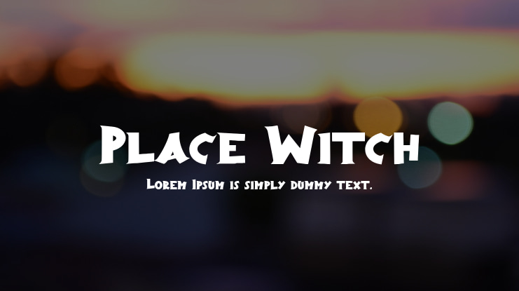Place Witch Font