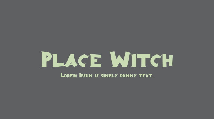 Place Witch Font