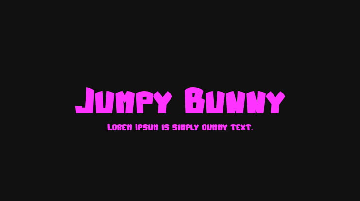 Jumpy Bunny Font