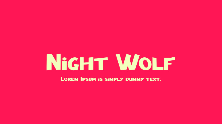 Night Wolf Font