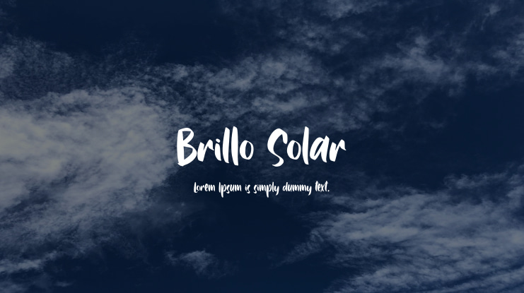 Brillo Solar Font