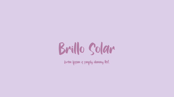 Brillo Solar Font