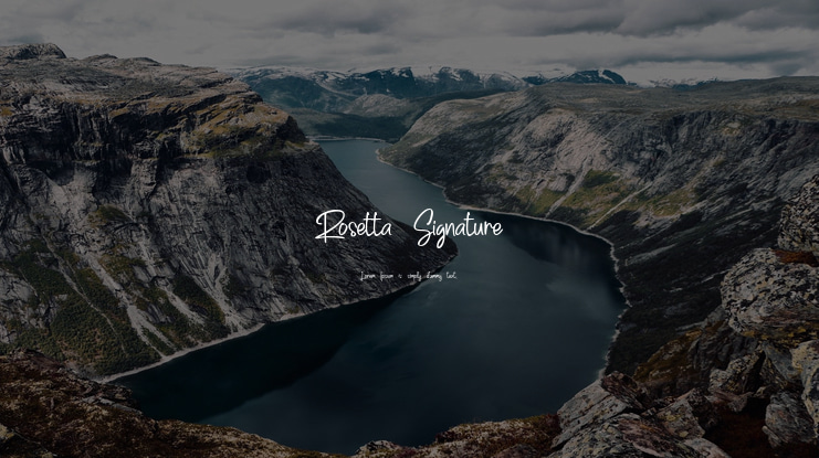 Rosetta Signature Font