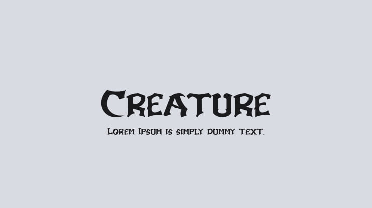 Creature Font