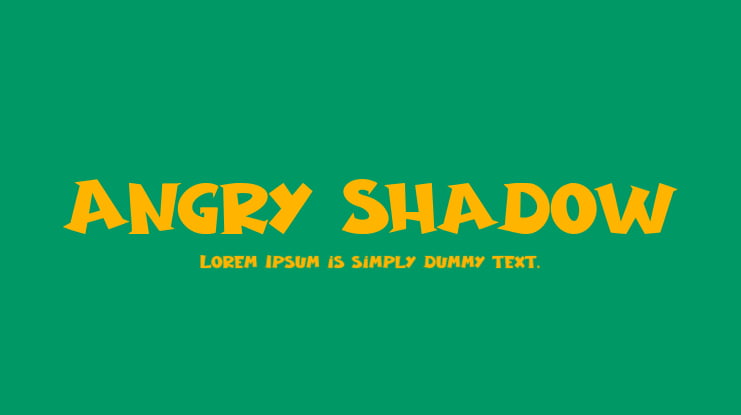 Angry Shadow Font