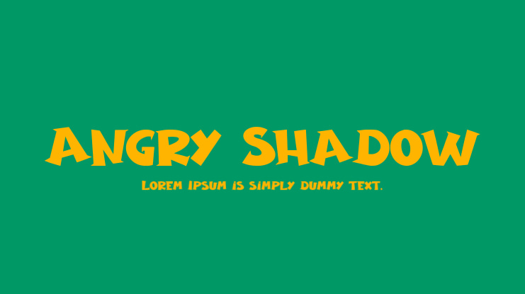 Angry Shadow Font
