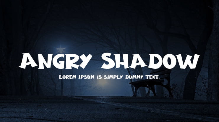Angry Shadow Font