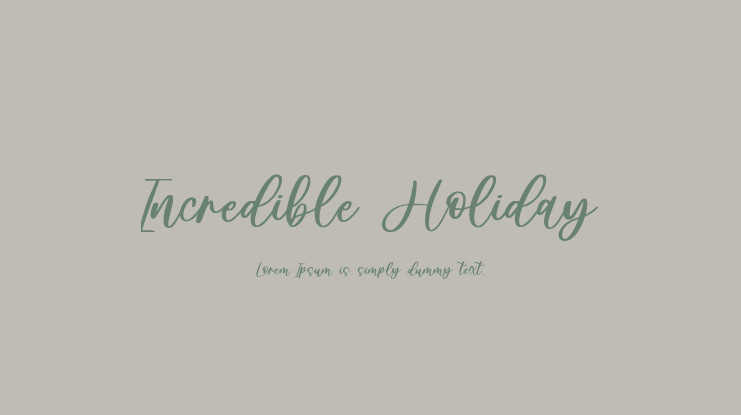 Incredible Holiday Font