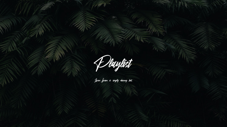 Playlist Font
