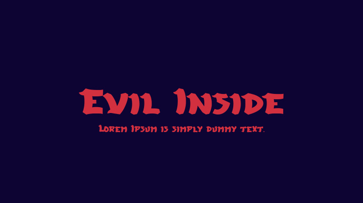 Evil Inside Font