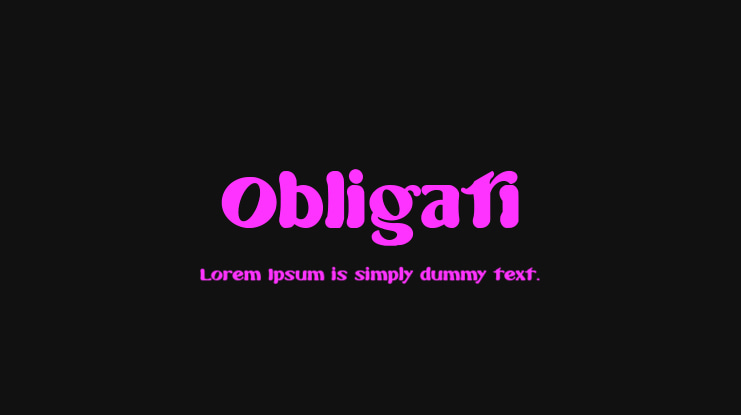 Obligati Font