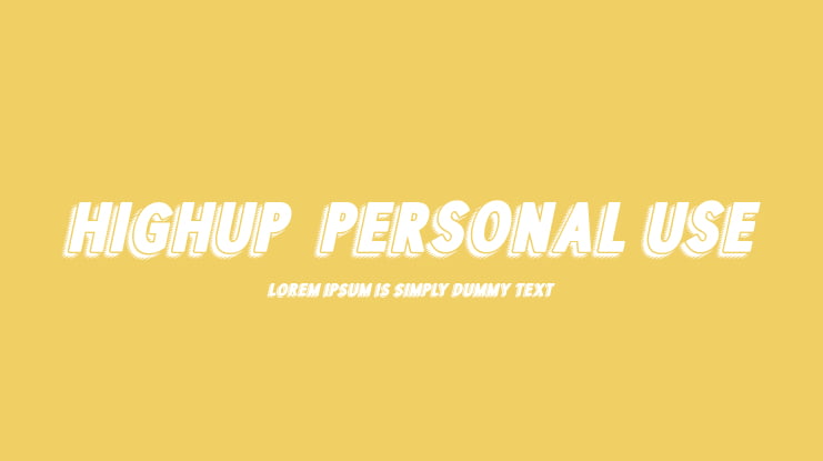 HIGHUP  PERSONAL USE Font