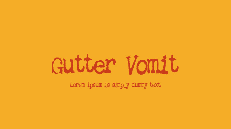 Gutter Vomit Font