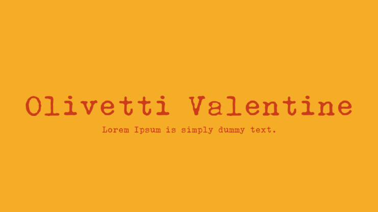 Olivetti Valentine Font