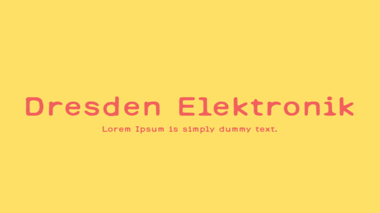 Dresden Elektronik Font