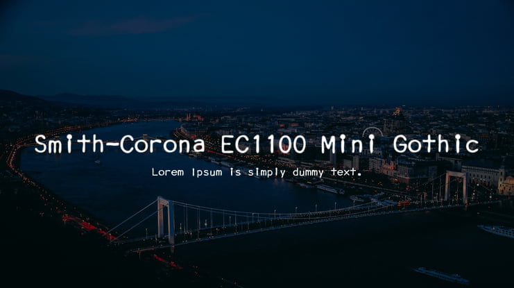Smith-Corona EC1100 Mini Gothic Font Family