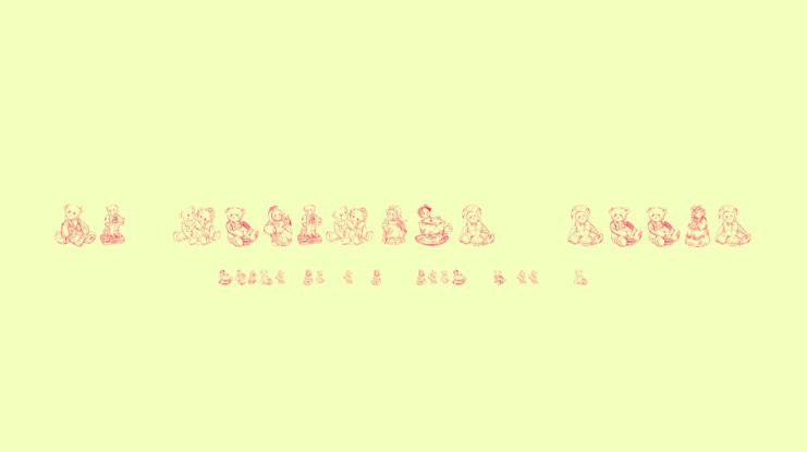 KR Adorable Teddies Font