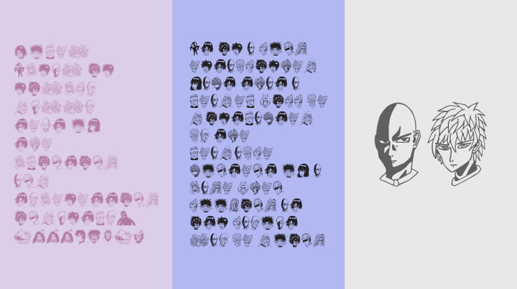 One Punch Man Painting Font