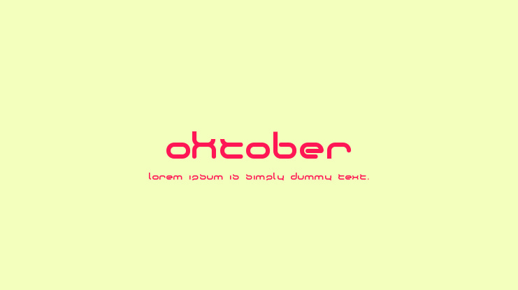 Oktober Font