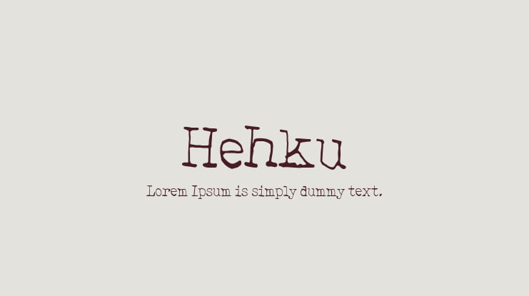 Hehku Font