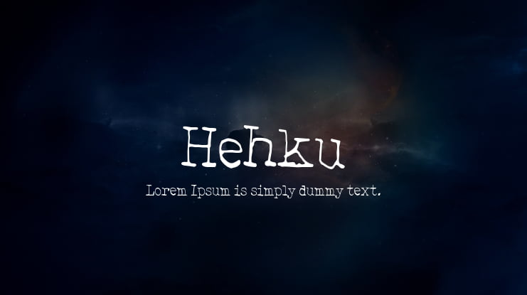 Hehku Font