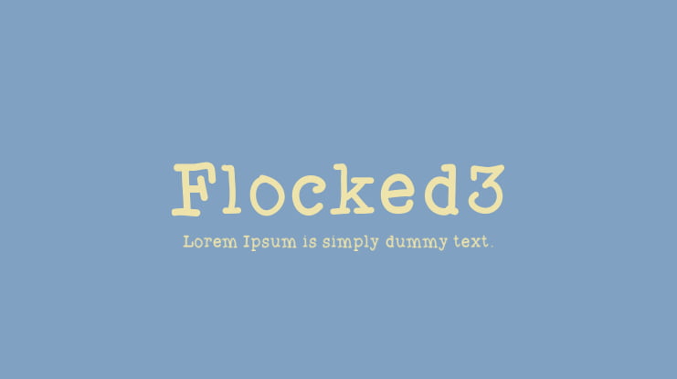 Flocked3 Font