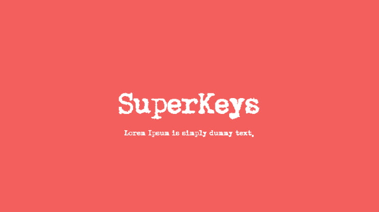 SuperKeys Font