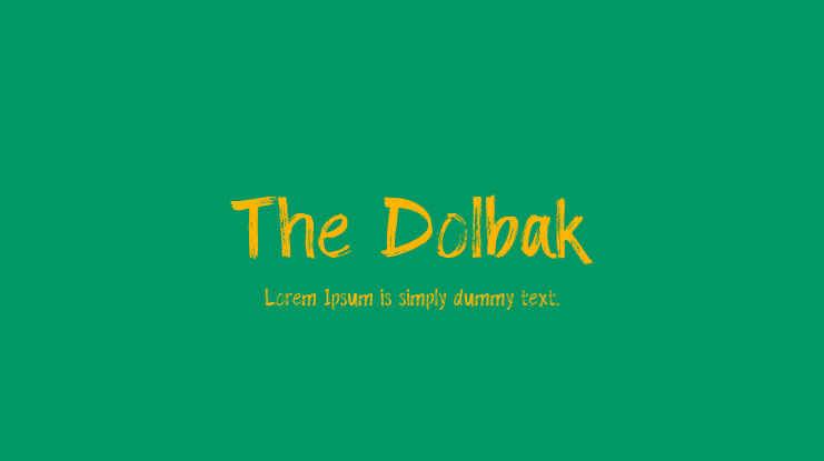 The Dolbak Font