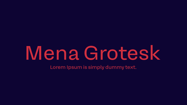 Mena Grotesk Font Family