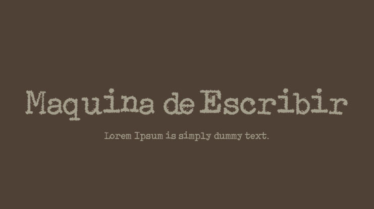 Maquina de Escribir Font