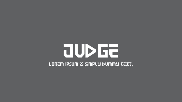 Judge Font Family