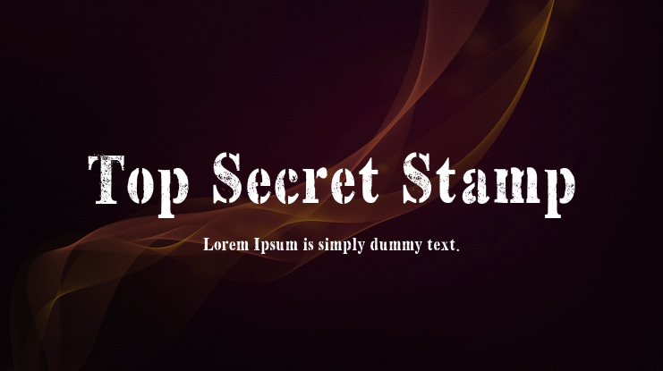 Top Secret Stamp Font