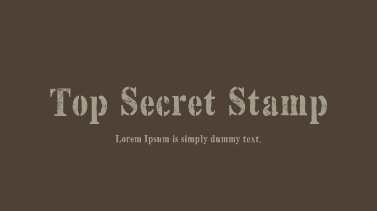 Top Secret Stamp Font