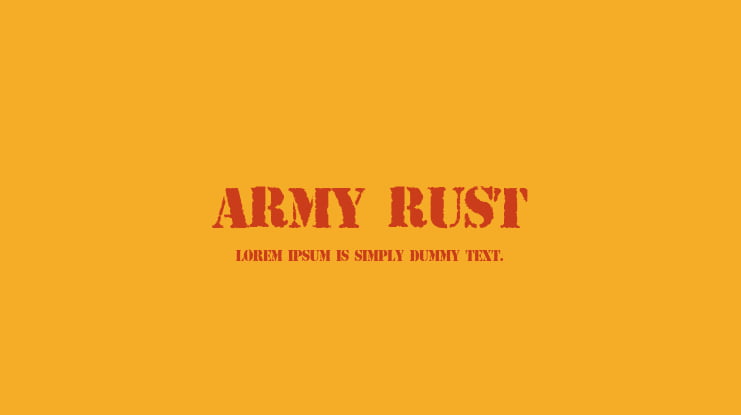 ARMY RUST Font Family