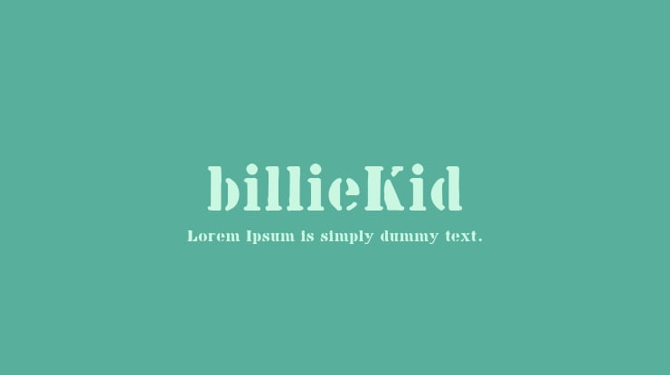 billieKid Font