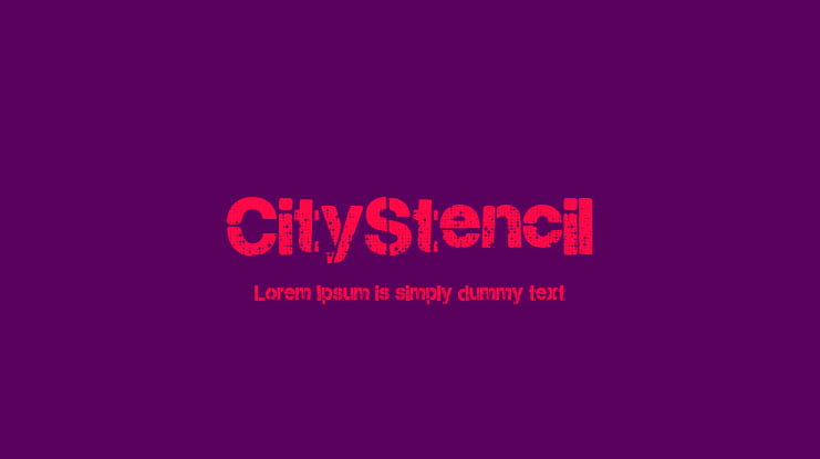 CityStencil Font