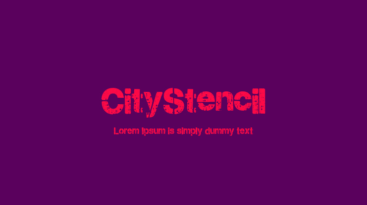 CityStencil Font