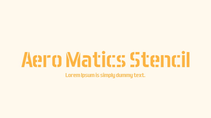 Aero Matics Stencil Font Family