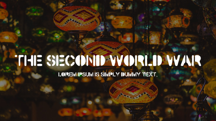 The Second World War Font