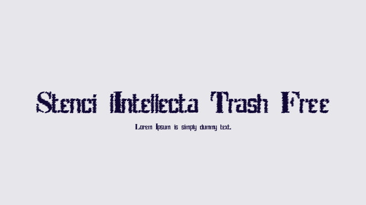 Stenci lIntellecta Trash Free Font