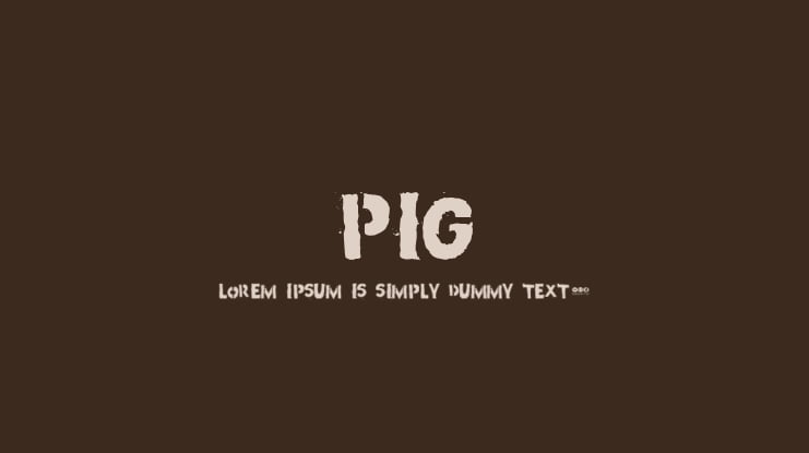 PIG Font